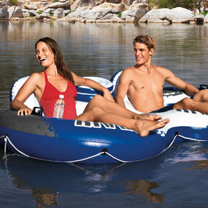 Intex River Run 2 Person  Inflatable Tube Raft Float with Cooler for Pool & Lake