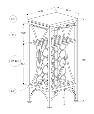 Home Bar Wine Rack – Black