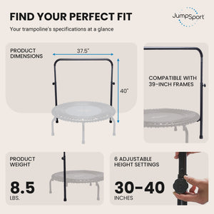 JumpSport Handle Bar for Arched Leg Fitness Trampolines, Trampoline Not Included