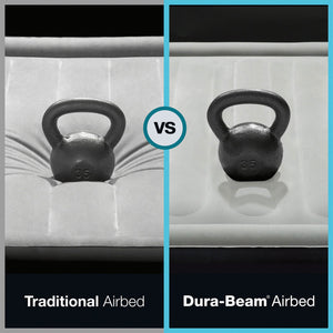 Intex TruAire Luxury Queen Air Mattress Airbed w/ Lumbar Support & Built in Pump