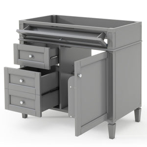 Bathroom Vanity With 2 Drawers And Tip-Out Drawer, Storage Cabinet