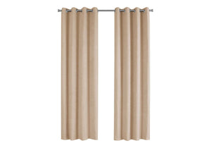 2 Pieces Set Room Darkening Curtain Panels with Grommet