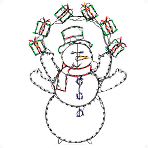 ProductWorks 60" Pro-Line LED Animation Juggling Snowman Christmas Yard Decor