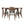 5 Piece Dining Set With Table And 4 Upholstered Chairs