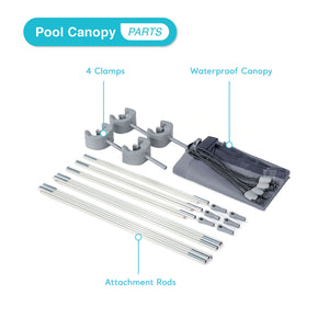 Intex 18Ft x 52In Ultra XTR Rectangular Frame Swimming Pool Kit w/Pump & Canopy