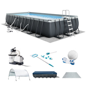 INTEX 26367EH 24' x12' x52" Rectangular Ultra XTR Frame Swimming Pool with Pump