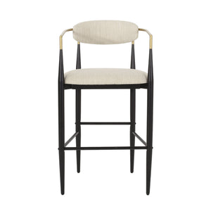 Upholstered Bar Stools With Backs For Kitchen Island (Set of 2)