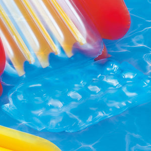 Intex 9.75 x 6.3 Foot Rainbow Slide Inflatable Pool and Water Slide Ring Center