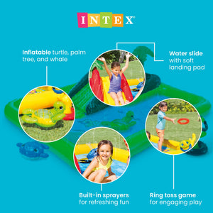 Intex 100"x77" Inflatable Ocean Play Center Backyard Toddler Kiddie Pool & Games