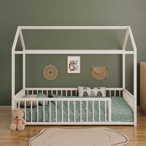 Montessori Floor Bed Frame With House Shape