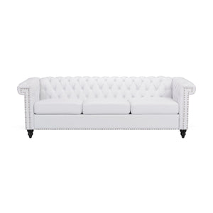 Chesterfield Style 3 Seater Sofa With Deep Button Tufting