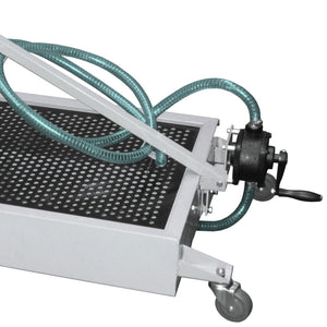 Shop Tuff STF-15GS 15 Gallon Capacity Low Profile Oil Steel Drain with Hand Pump