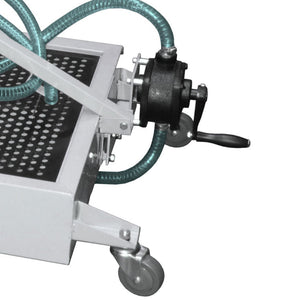 Shop Tuff STF-15GS 15 Gallon Capacity Low Profile Oil Steel Drain with Hand Pump
