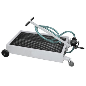 Shop Tuff STF-15GS 15 Gallon Capacity Low Profile Oil Steel Drain with Hand Pump