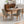 French Style Solid Wood Frame Antique Painting, Hand-Pulled Buckle Decoration Artificial Dining Chair With Nailhead Trim, Wood Legs
