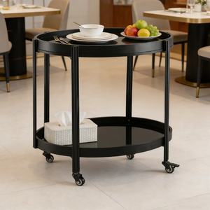 Oval Kitchen Island & Bar Cart