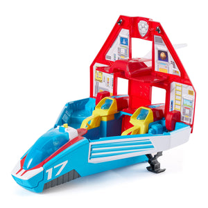 Paw Patrol Super Paws 2 in 1 Deluxe Transforming Mighty Pups Jet Command Center