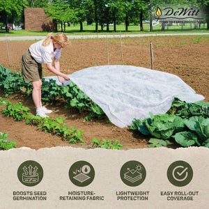 DeWitt Company 12 by 500 Feet of 5 Ounce Plant & Seed Winter Garden Guard Fabric - TRAPSKI