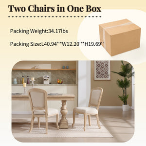 French Country Dining Chairs Set of 2