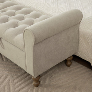 65.75" Wide Modern Upholstered Storage Bench