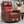 Red Genuine Leather Heat Massage Manual Recliner Chair