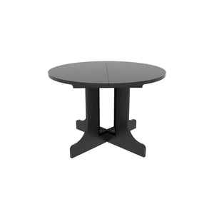Dining Table For Farmhouse Kitchen Expandable Oval Table Top With Removable Leaf Trestle X Shaped Base - Black