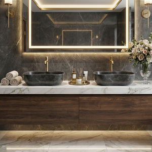 Bathroom Vessel Sink With Wavy Design