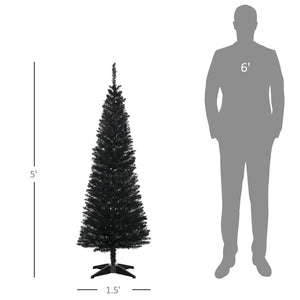 HOMCOM 5' Artificial Pencil Christmas Tree