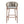 Lodi Outdoor Metal Rope Barstool, Teak Finished Frame and Beige Cushion, Set of 4