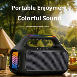 KP-865 Best-selling Wireless Bluetooth Speaker Portable Handle RGB Lighting High-quality Sound High Power In-stock Ideal For Outdoor Gatherings