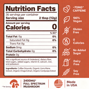 MAGIC™ Focus+ (Max Strength)- Real Coffee with Lions Mane, Cordyceps, and Chaga