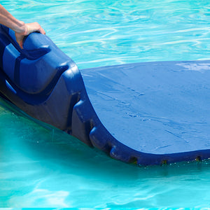Big Joe Aquaria Roll Up 2 Person Swimming Pool Ripple Comfort Lounge Float, Blue