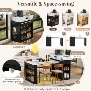 Extendable Dining Table With Folding Top