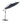 10ft Solar LED Offset Hanging Market Patio Umbrella - Navy Blue