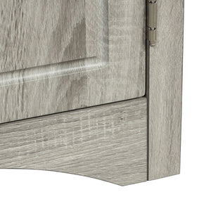 Triangle Bathroom Storage Cabinet With Adjustable Shelves, Freestanding Floor Cabinet For Home Kitchen