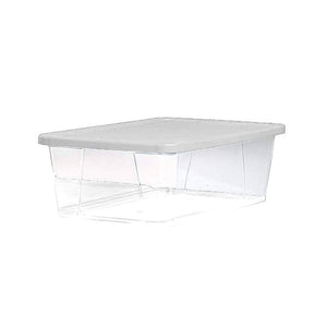 Homz 6 Qt Multipurpose Plastic Storage Containers with Latching Lid, (10 Pack)