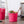 Homz Plastic 18 Gal Utility Bucket Tub w/ Rope Handle, Pink (2 Pack)