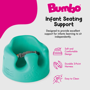 Bumbo Baby Infant Portable Foam Floor Seat with Play Top Tray Attachment, Aqua