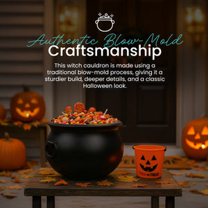 Union Products 55160 16 Inch Witch Cauldron Halloween Decoration, Black (2 Pack)