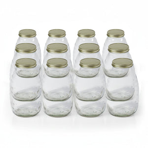 Little Giant 32 Ounce Beekeeping Honey Glass Skep Jar w/ Airtight Lid (12 Pack)