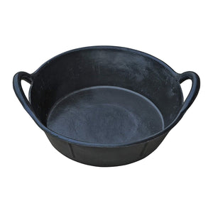 Little Giant 3 Gal Durable Rubber Flat Farm Livestock Feed Utility Pan, Black