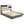 4 Piece Queen Bedroom Set With Built In Storage And Mirror - Oak