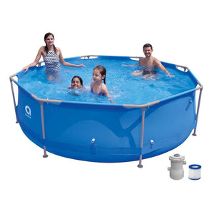 JLeisure Avenli 9 ft x 30 in 1,158 Gal Round Frame Easy Assembly Swimming Pool - TRAPSKI