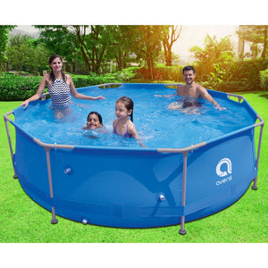 JLeisure Avenli 9 ft x 30 in 1,158 Gal Round Frame Easy Assembly Swimming Pool - TRAPSKI