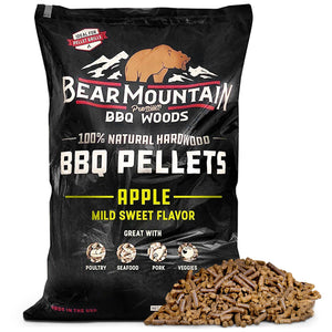 Bear Mountain BBQ Premium All Natural Hardwood Apple Smoker Pellets, 40 Pounds