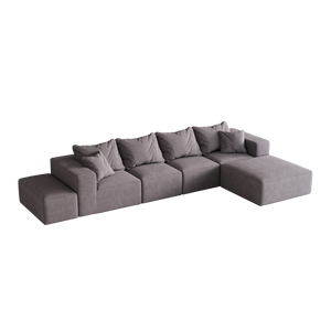 Modern Upholstered Sectional Boneless Couch Set