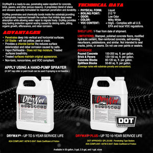 RadonSeal DryWay Outdoor Concrete Driveway Clear Penetrating Sealer, 5 Gallon - TRAPSKI