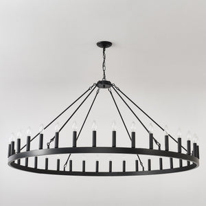 59.1 Inch 36-Light Wagon Wheel Chandelier