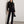 Women's Black Shearling Studded Textured Cropped Leather Jacket
