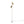 Cone 65' Glam Metal Floor Lamp in Brushed Gold Metal with White Faux Marble Base